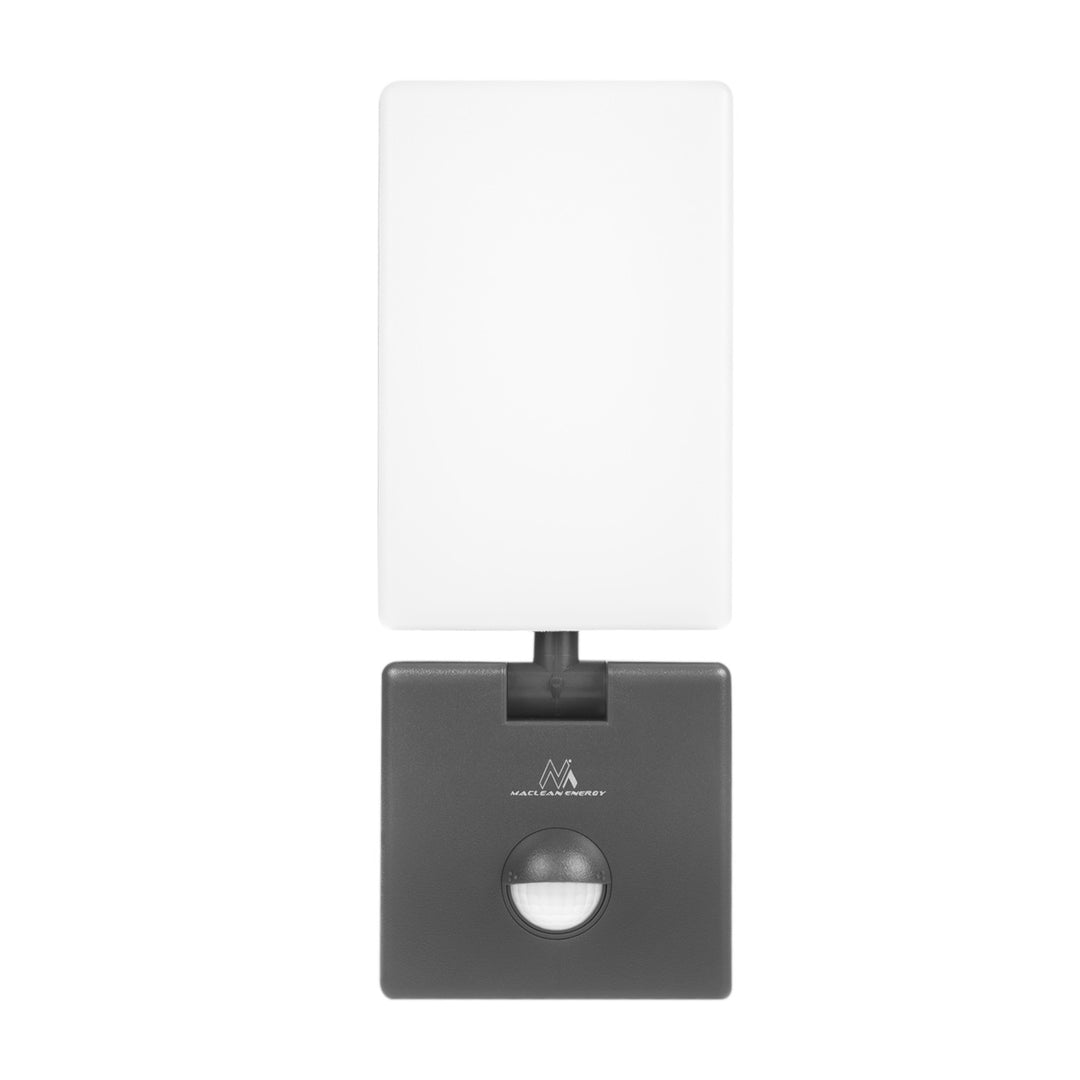 Maclean Lampada a LED con sensore movimento e crepuscolare 10W IP65 800lm 4000K, grigio. MCE516 GR