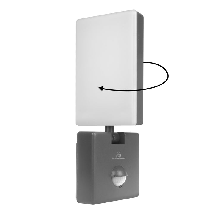 Maclean Lampada a LED con sensore movimento e crepuscolare 10W IP65 800lm 4000K, grigio. MCE516 GR