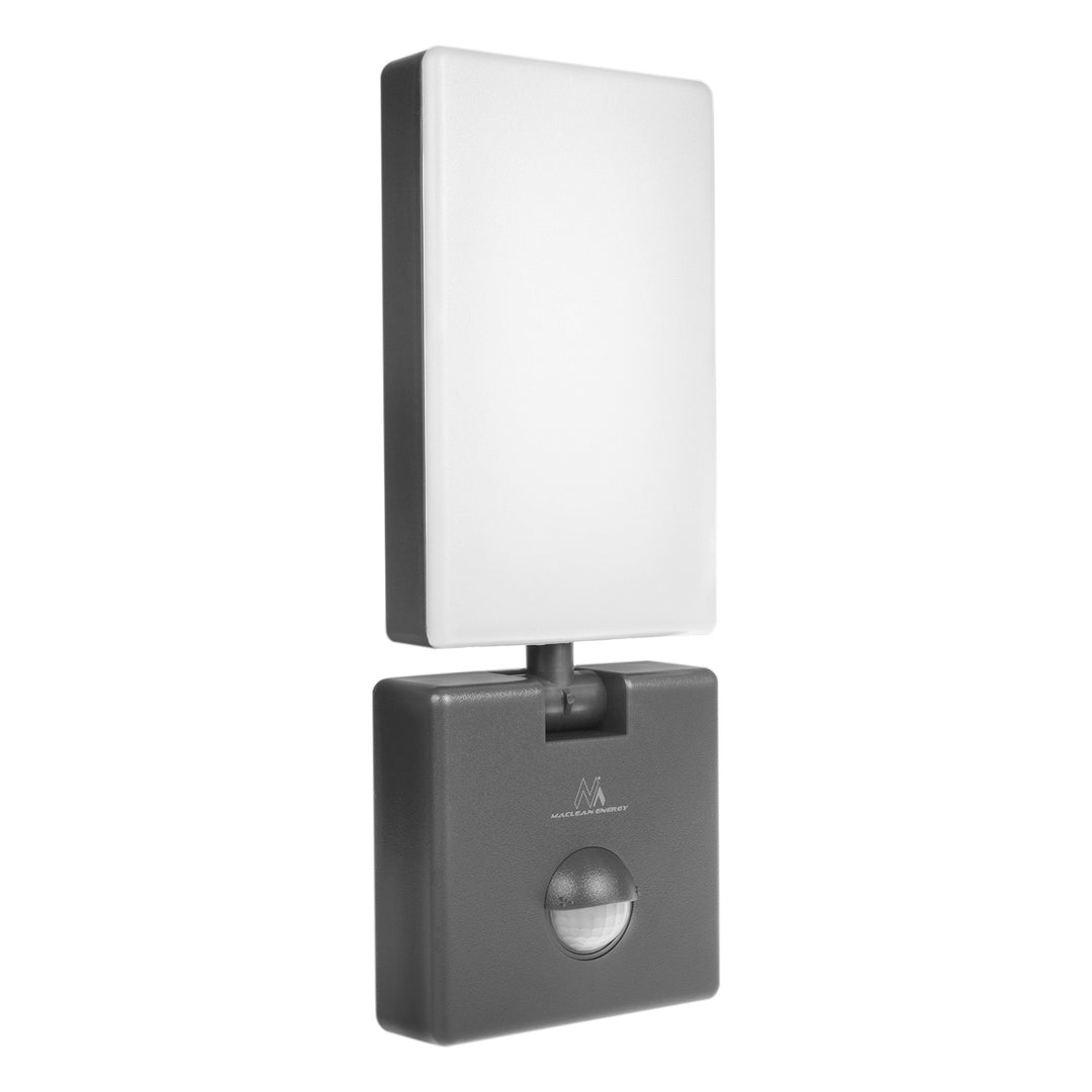 Maclean Lampada a LED con sensore movimento e crepuscolare 10W IP65 800lm 4000K, grigio. MCE516 GR