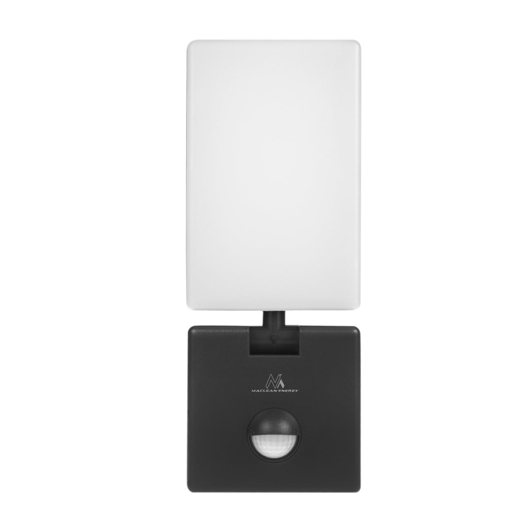 Maclean Lampada a LED con sensore movimento e crepuscolare 10W IP65 800lm 4000K, nero, MCE516 N