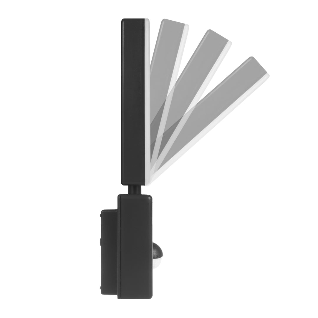 Maclean Lampada a LED con sensore movimento e crepuscolare 10W IP65 800lm 4000K, nero, MCE516 N