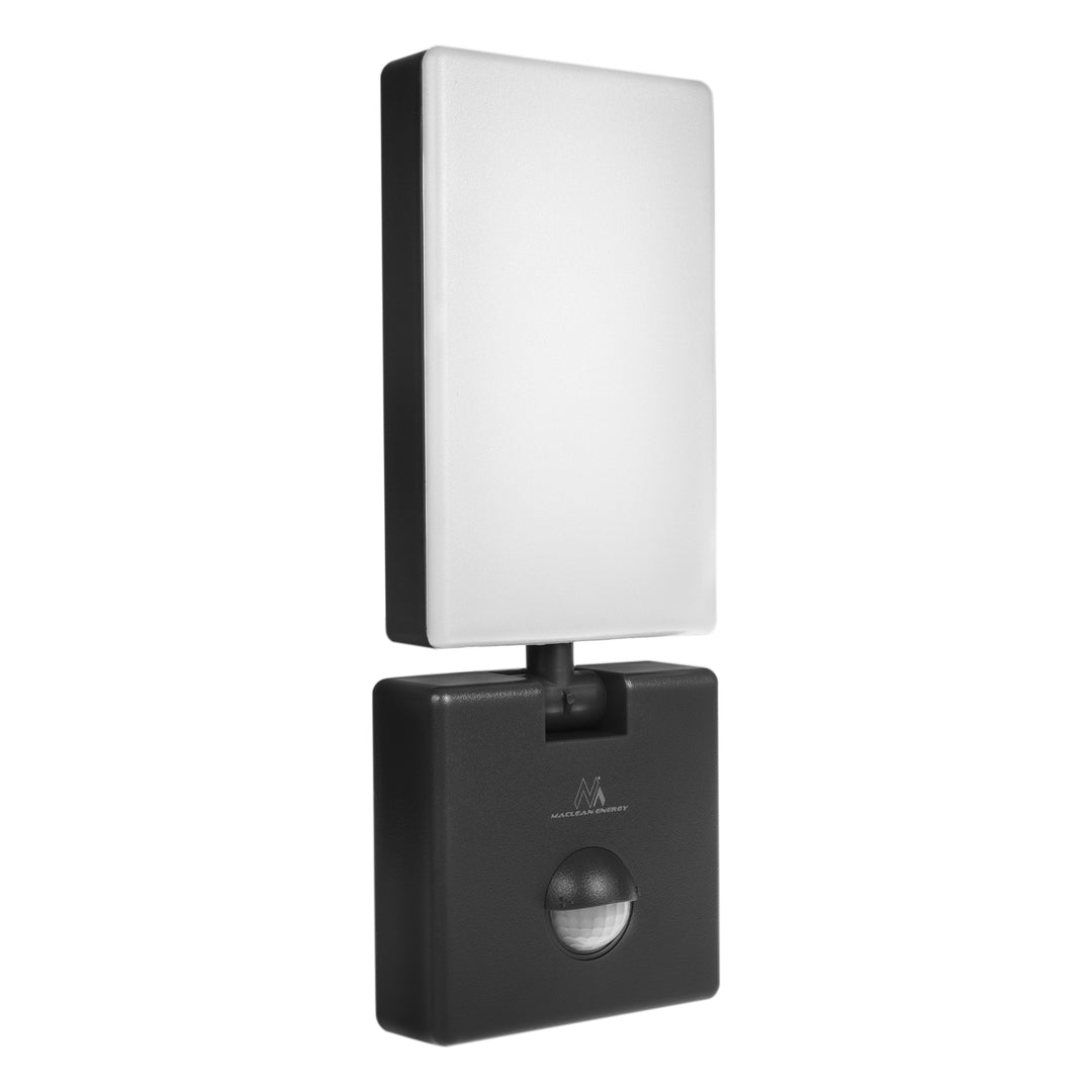 Maclean Lampada a LED con sensore movimento e crepuscolare 10W IP65 800lm 4000K, nero, MCE516 N