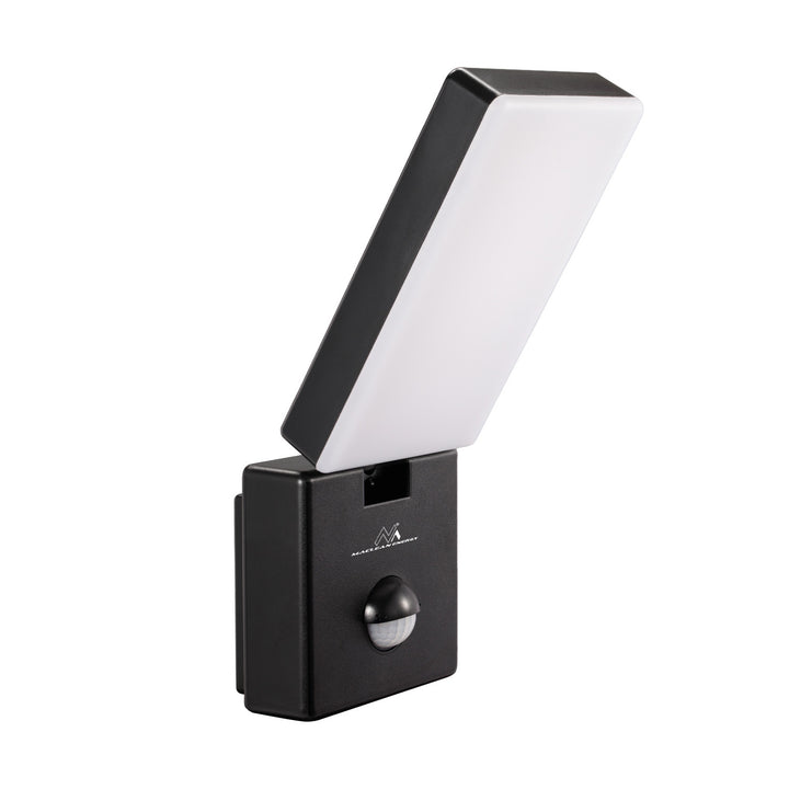 Maclean Lampada a LED con sensore movimento e crepuscolare 10W IP65 800lm 4000K, nero, MCE516 N