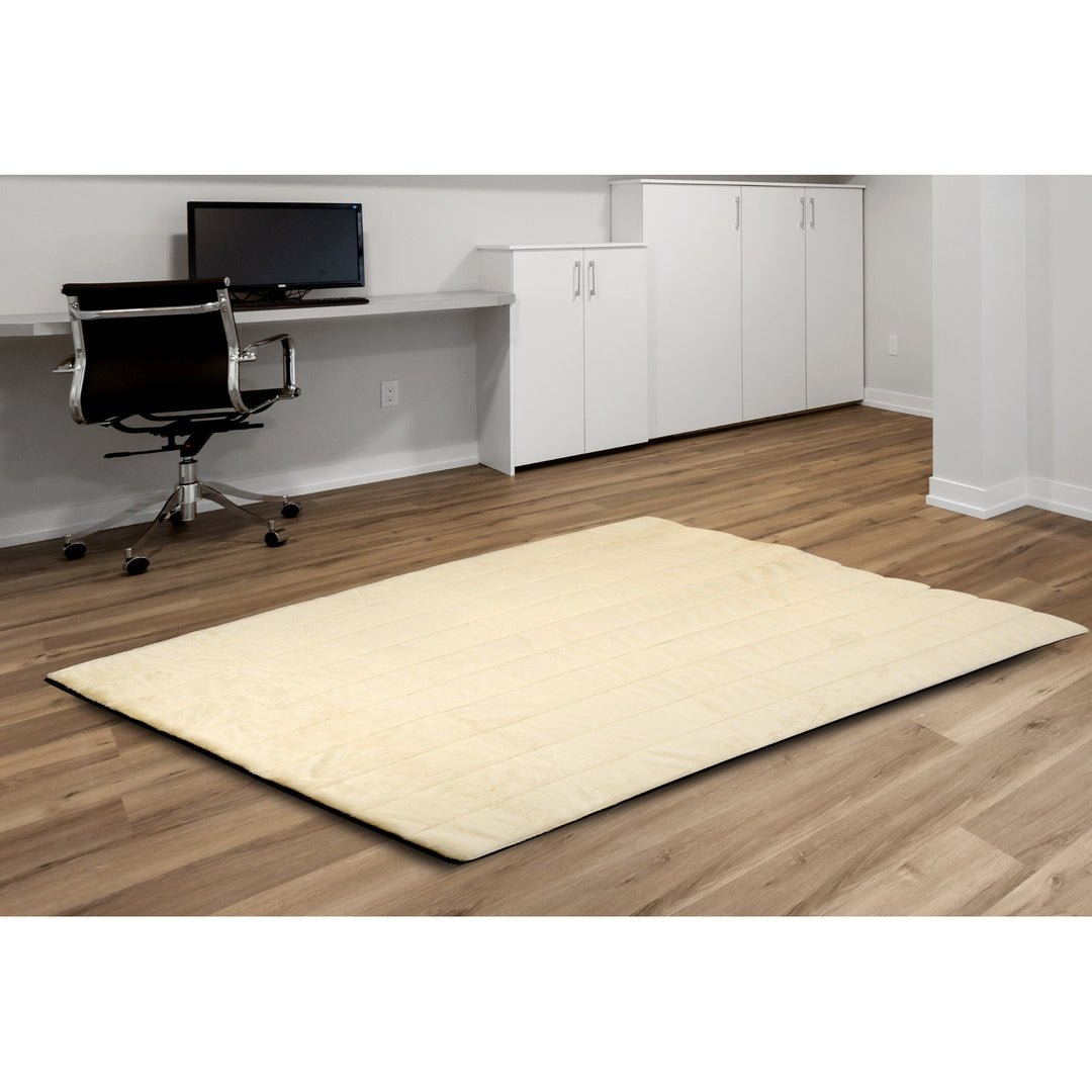 Tappeto Rabbit, finta pelliccia di coniglio, antiscivolo, 120 x 160 cm, beige, DYWRAB120/160BEZ