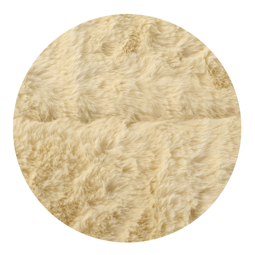 Tappeto Rabbit, finta pelliccia di coniglio, antiscivolo, 120 x 160 cm, beige, DYWRAB120/160BEZ
