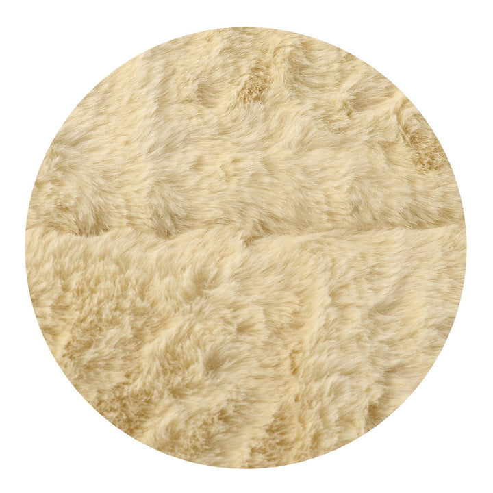 Tappeto Rabbit, finta pelliccia di coniglio, antiscivolo, 120 x 160 cm, beige, DYWRAB120/160BEZ