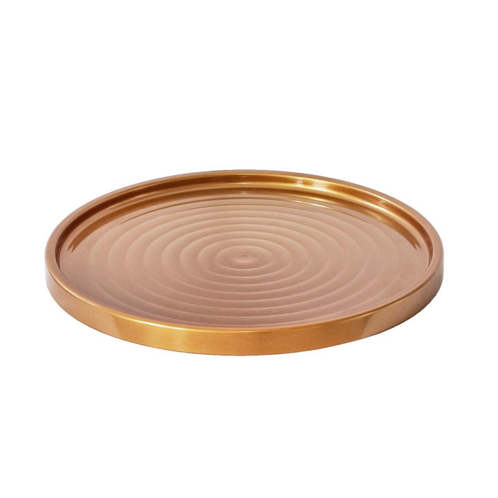 Tavolo Branq, rotondo, con cesto portaoggetti, oro, Zen 1850
