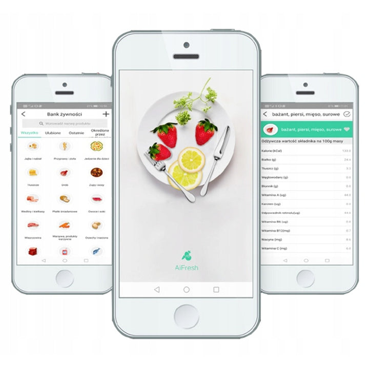 TECH-MED Bilancia da cucina, bilancia dietetica, Bluetooth, 5kg, HW-FIT022