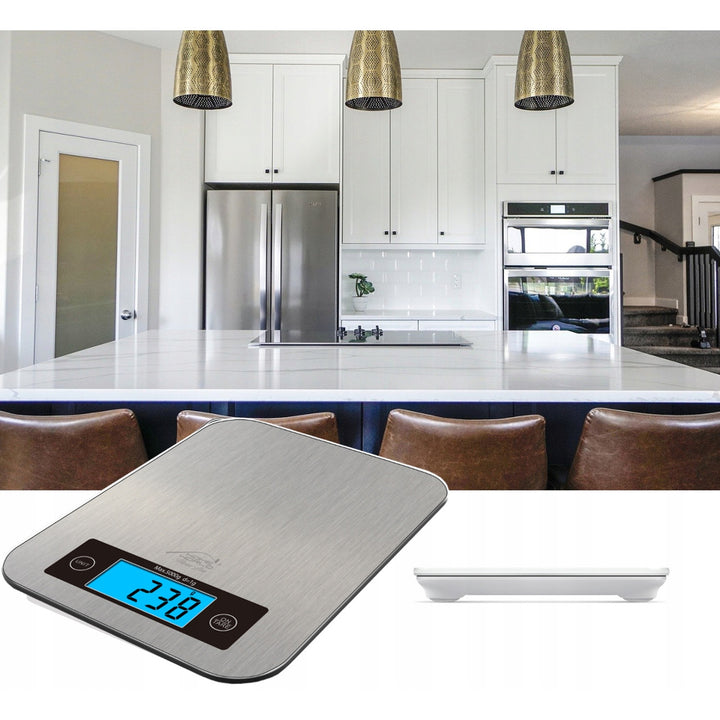 TECH-MED Bilancia da cucina, bilancia dietetica, Bluetooth, 5kg, HW-FIT022