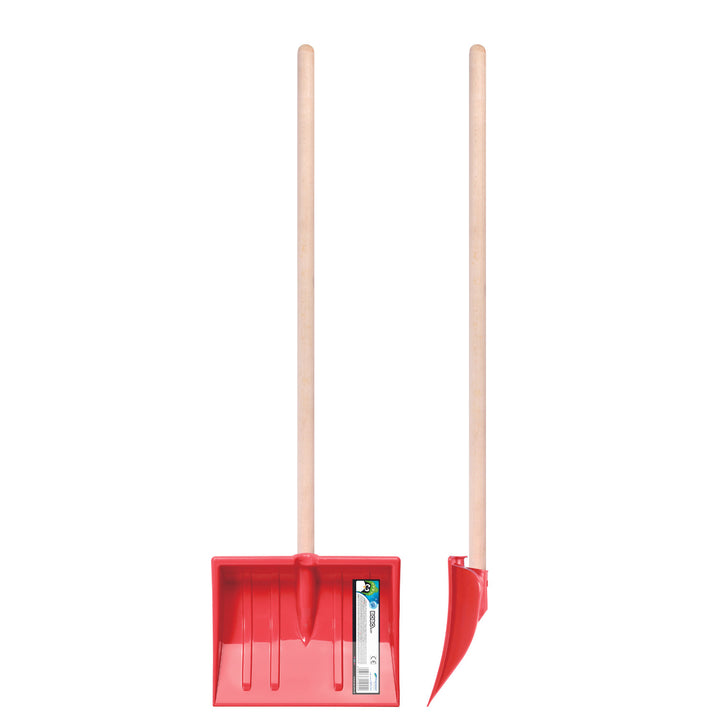 Pala da neve Prosperplast, per bambini, manico in legno, rosso, Bobo