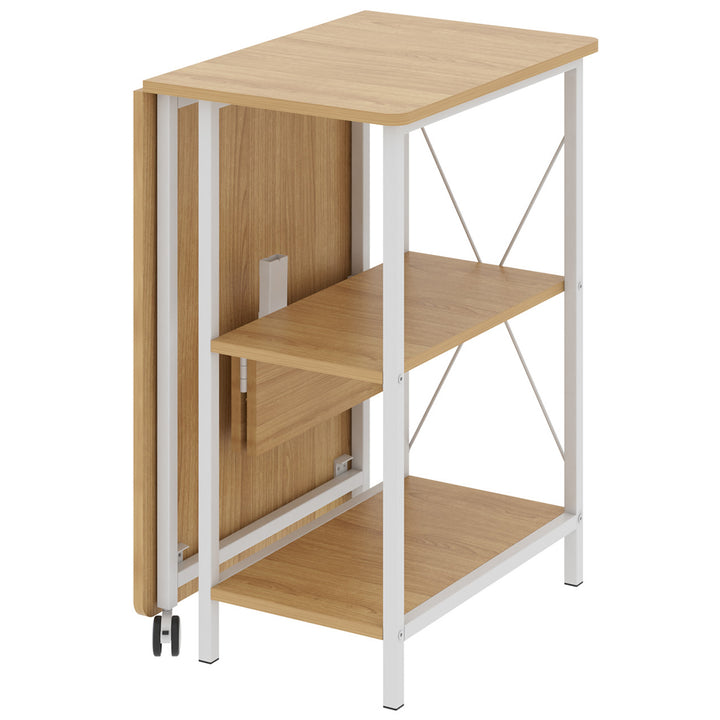 Maclean  MC-411 W Scrivania pieghevole loft max 150 kg dimensioni: 107x45x75cm, con piano, colore faggio chiaro