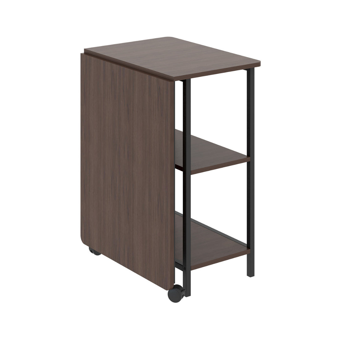 Maclean MC-411 W Scrivania pieghevole loft da 150 kg dimensioni: 107x45x75cm, con piano, colore noce scuro