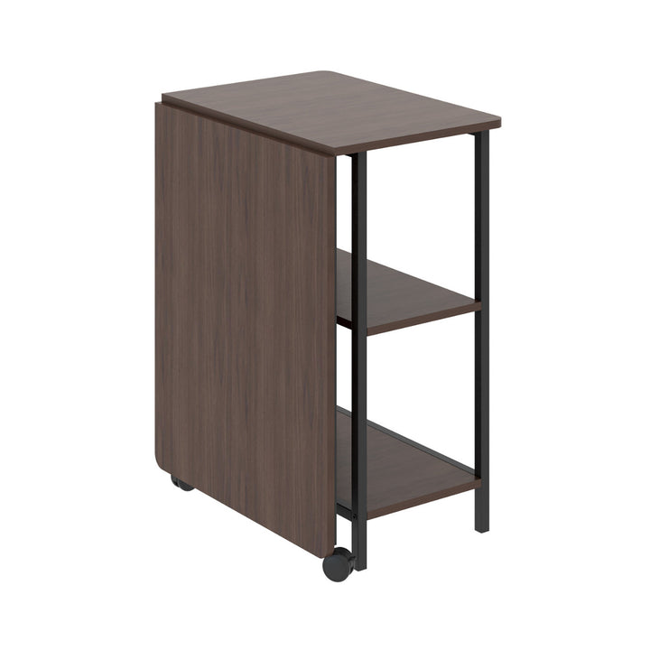 Maclean MC-411 W Scrivania pieghevole loft da 150 kg dimensioni: 107x45x75cm, con piano, colore noce scuro