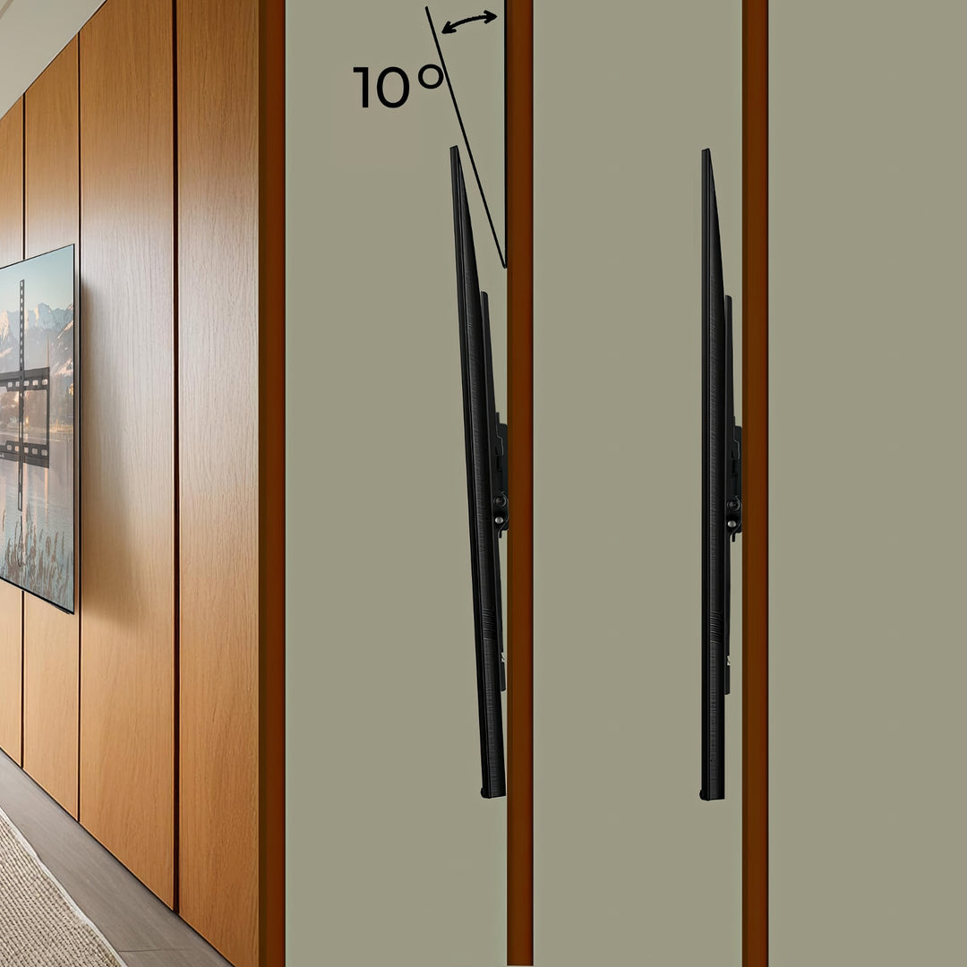 Supporto TV Maclean, max VESA 600x400, 32-80", 45 kg, regolazione dell'inclinazione +0°~-10°, MC-413