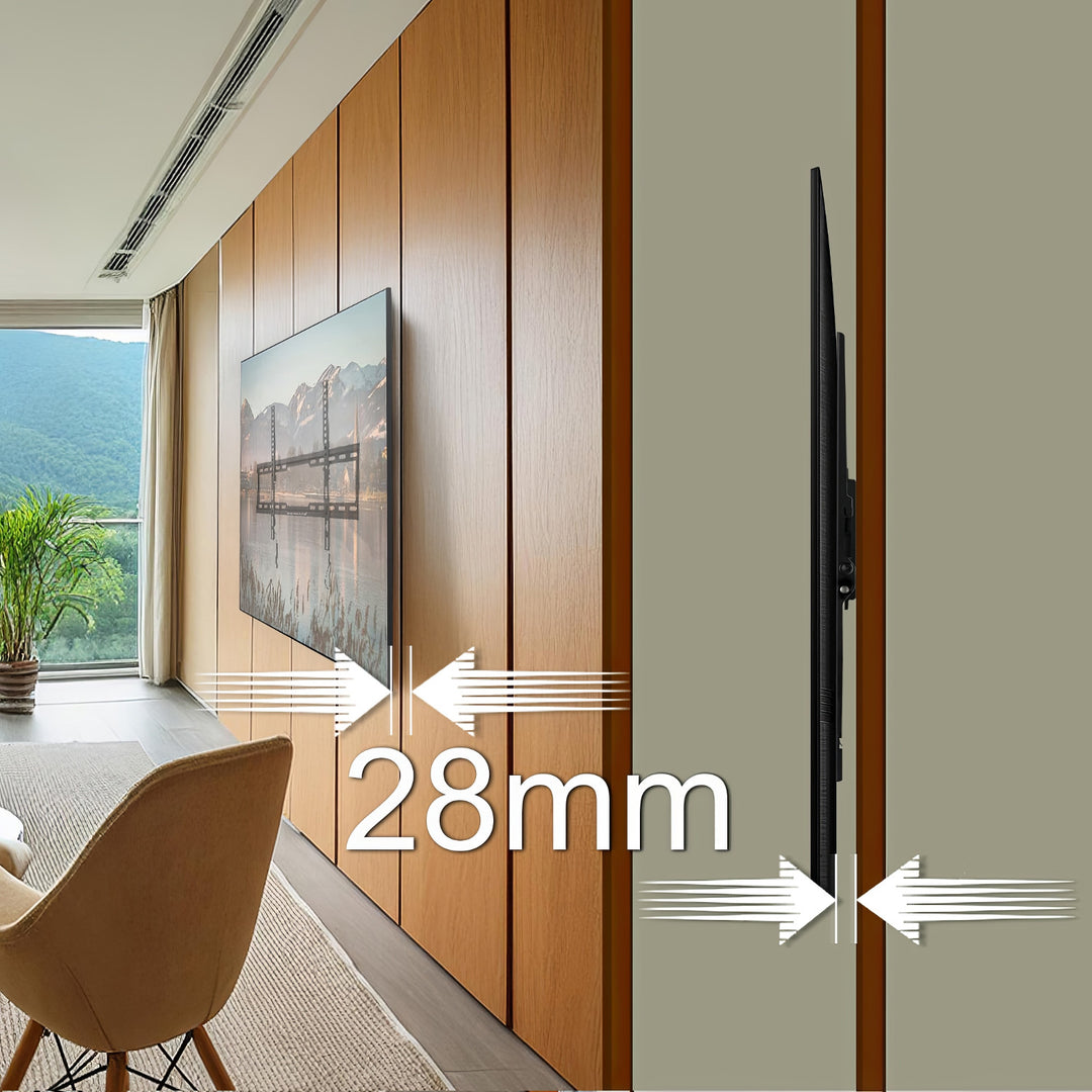 Supporto TV Maclean, max VESA 600x400, 32-80", 45 kg, regolazione dell'inclinazione +0°~-10°, MC-413