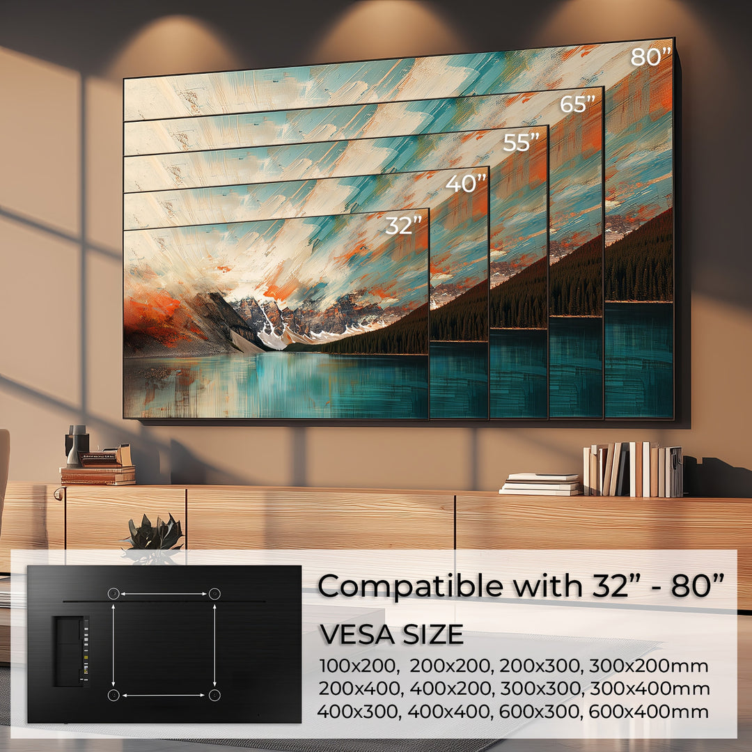 Supporto TV Maclean, max VESA 600x400, 32-80", 45 kg, regolazione dell'inclinazione +0°~-10°, MC-413