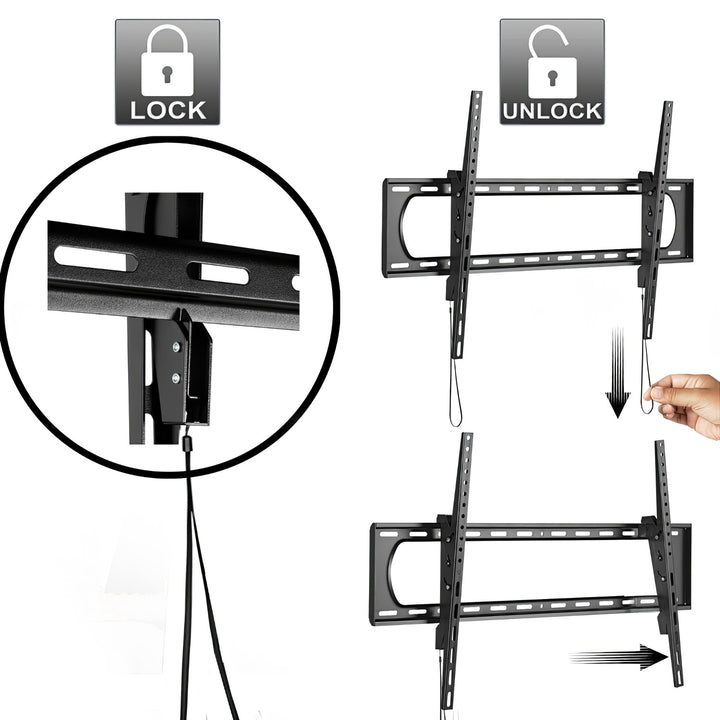 Supporto TV Maclean, max VESA 600x400, 32-80", 45 kg, regolazione dell'inclinazione +0°~-10°, MC-413