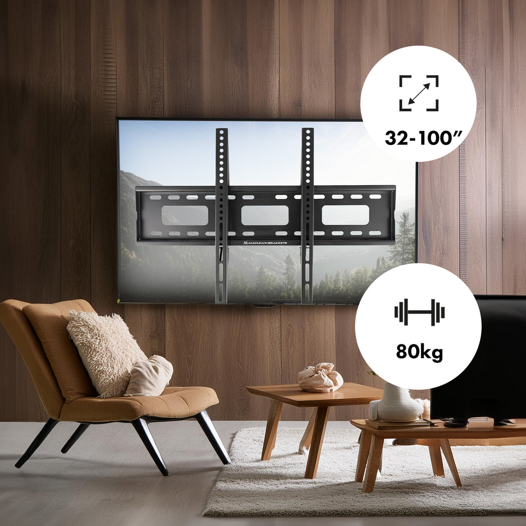 Maclean Supporto da parete per TV , max VESA 600x400, 32-100", 80kg, MC-419
