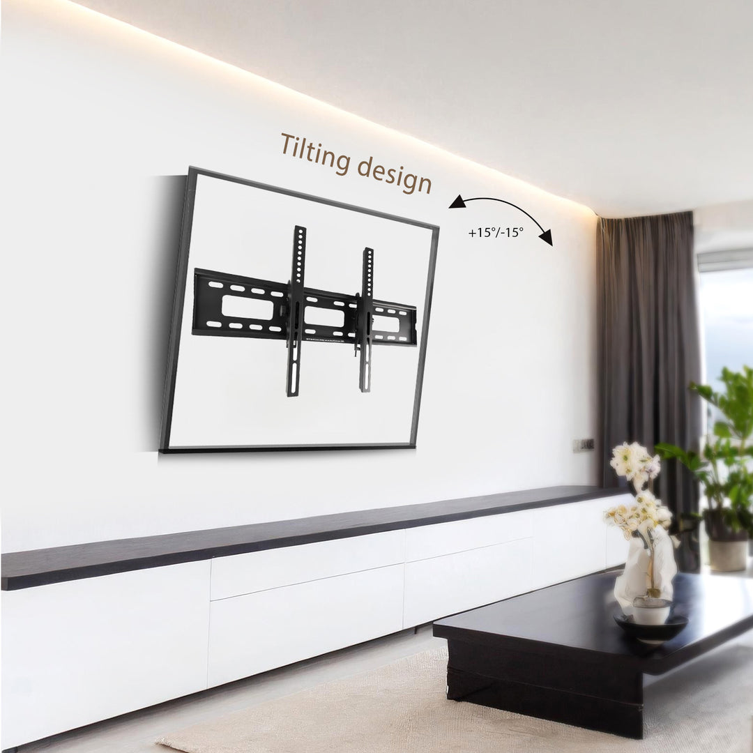 Supporto TV Maclean, max VESA 600x400, 32-90", 80kg, regolazione dell'inclinazione +15°~-15°, MC-421