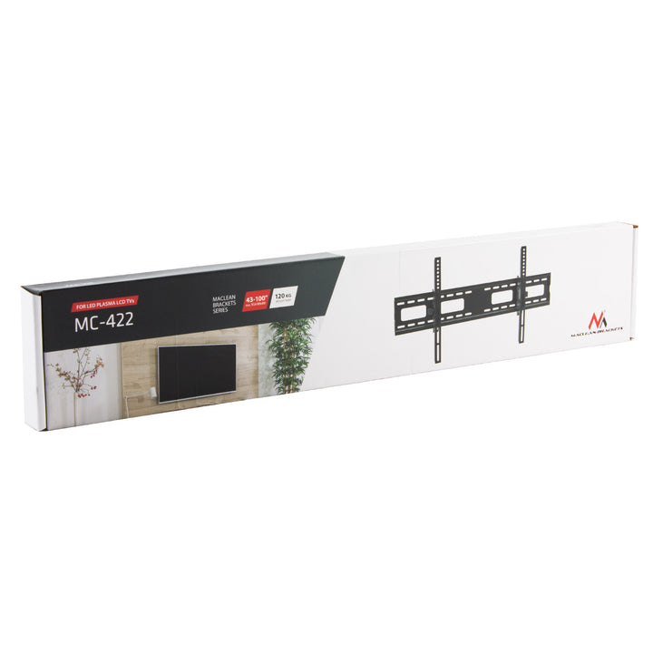 Supporto TV Maclean, VESA max 800x400, 43-100", 120 kg, regolazione dell'inclinazione +15°~-15°, MC-422