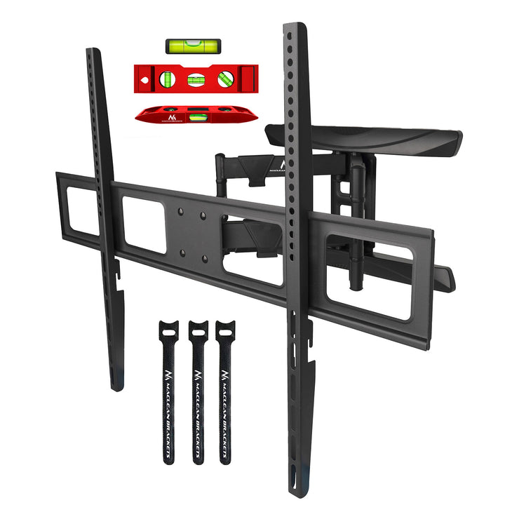 Supporto TV Maclean, VESA max 800x600, 43-100", 80 kg, regolazione angolo orizzontale e verticale, doppio braccio, 50-500 mm, nero, MC-423