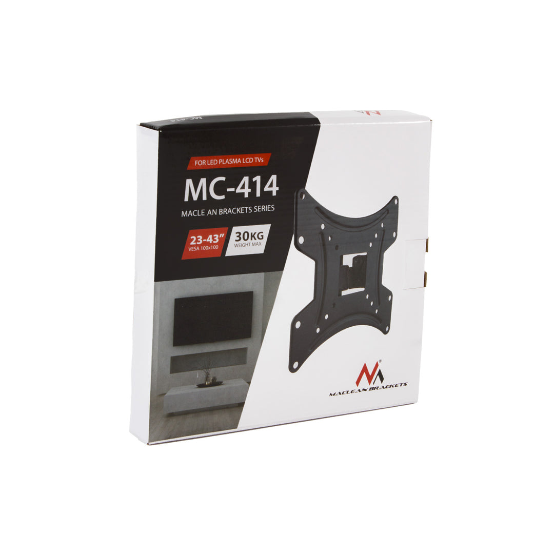 Staffa Maclean per TV o monitor da parete, max. VESA 200x200, 23-43", 30 kg, nero, MC-414