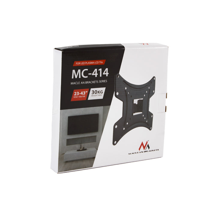 Staffa Maclean per TV o monitor da parete, max. VESA 200x200, 23-43", 30 kg, nero, MC-414