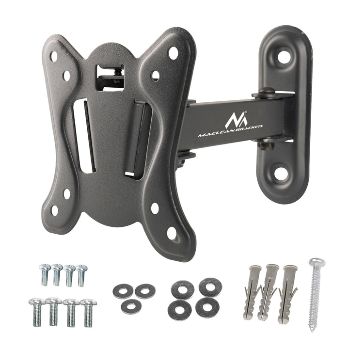 Staffa Maclean per TV o monitor da parete, max. VESA 100x100, 13-32", 30 kg, nero, MC-416