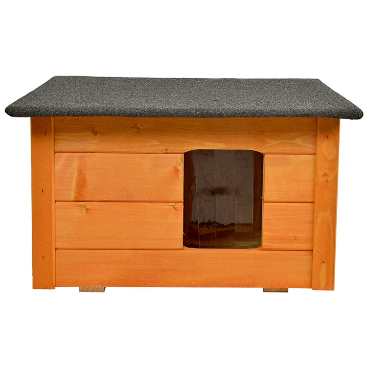 Cuccia per cani e gatti Woodok, isolata, in legno di abete rosso