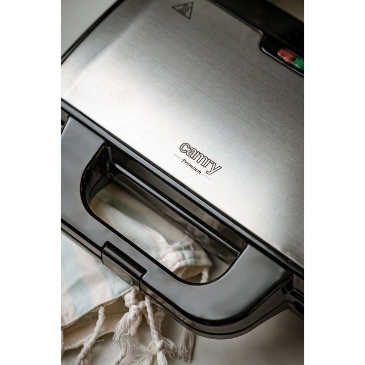 Tostapane Camry, per 2 panini, potenza massima 1300 W, rivestimento antiaderente, CR 3054
