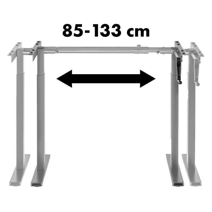 Scrivania Maclean, regolazione manuale dell'altezza, senza piano, per lavorare in piedi e seduti, max 60 kg, altezza massima 120 cm, MC-790NG