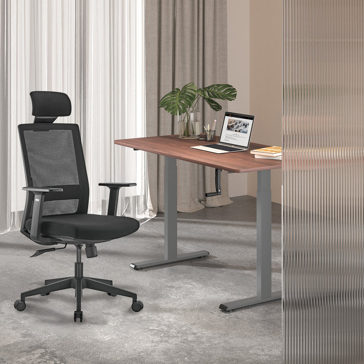 Scrivania Maclean, regolazione manuale dell'altezza, senza piano, per lavorare in piedi e seduti, max 60 kg, altezza massima 120 cm, MC-790NG