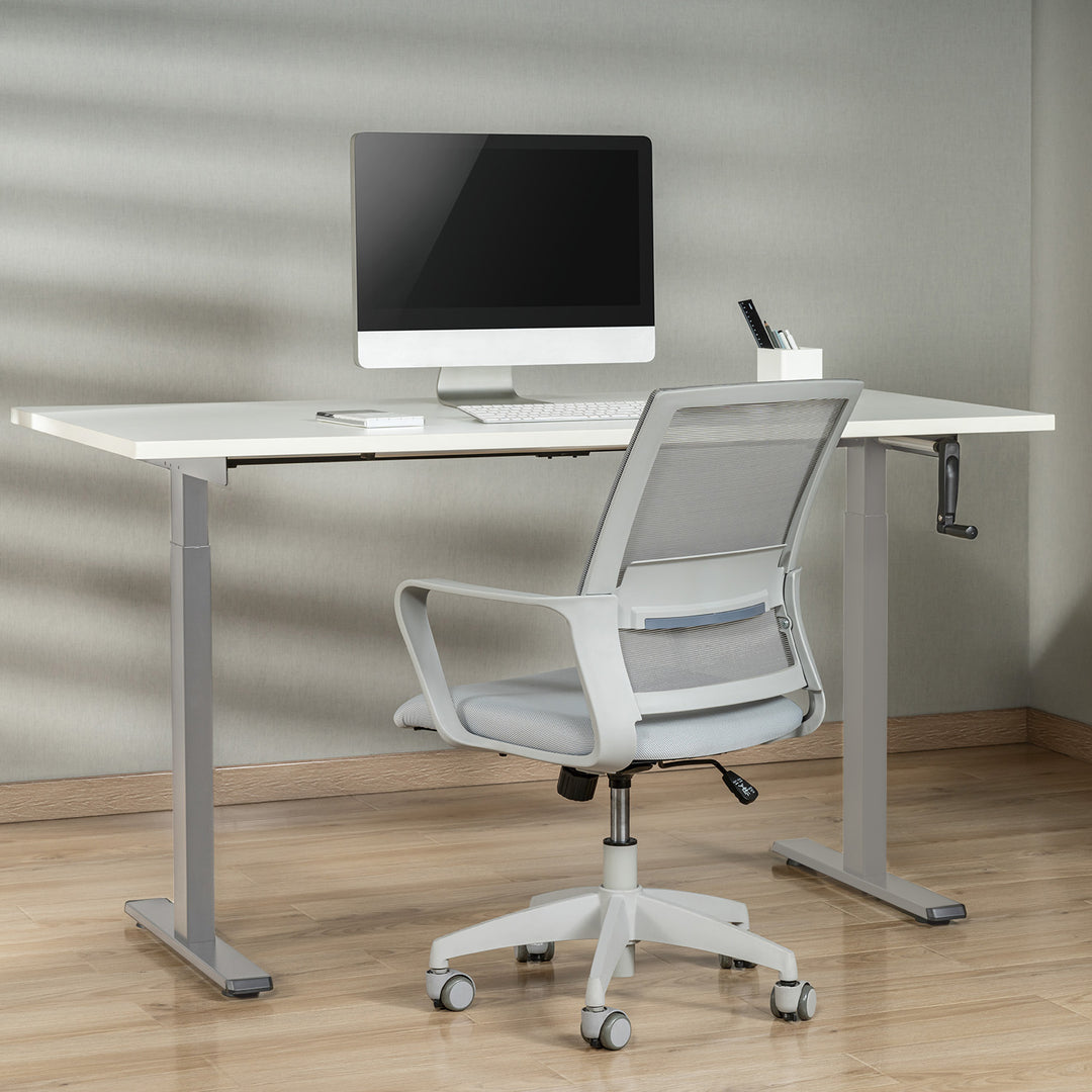 Scrivania Maclean, regolazione manuale dell'altezza, senza piano, per lavorare in piedi e seduti, max 60 kg, altezza massima 120 cm, MC-790NG