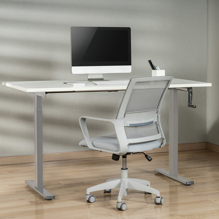 Scrivania Maclean, regolazione manuale dell'altezza, senza piano, per lavorare in piedi e seduti, max 60 kg, altezza massima 120 cm, MC-790NG