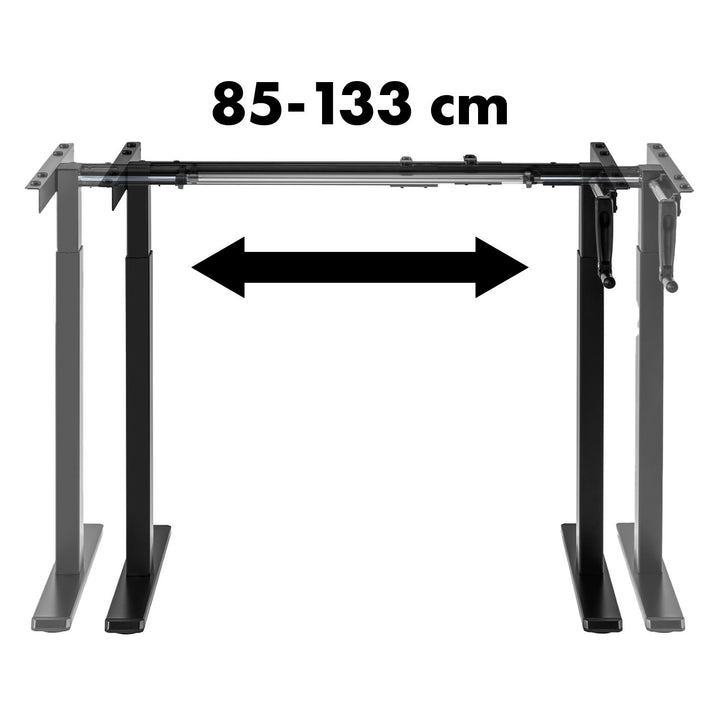 Scrivania Maclean, regolazione manuale dell'altezza, senza piano, per lavorare in piedi e seduti, max 60 kg, altezza massima 120 cm, MC-790NB