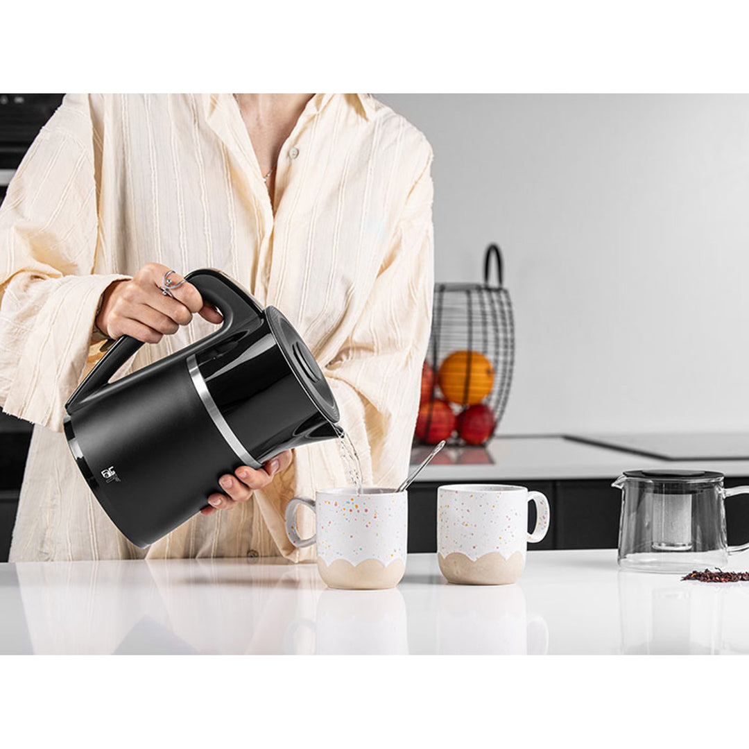 Bollitore a batteria con controllo della temperatura e doppia parete LAFE 1,7L CEG020 nero