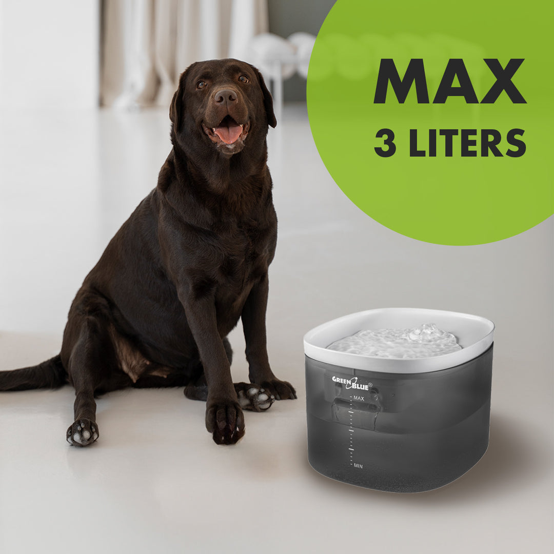 GreenBlue distributore automatico di acqua / abbeveratoio per animali domestici, 3L, USB 5V1A, GB392