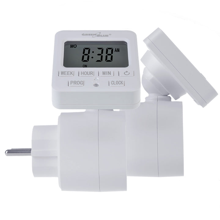 Interruttore orario digitale GreenBlue - Timer, carico massimo 16A, IP20, GB605 F
