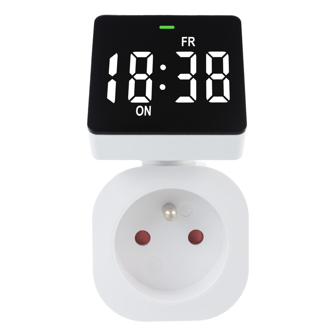 Interruttore orario digitale GreenBlue - timer, carico massimo 16A, IP20, GB610 E