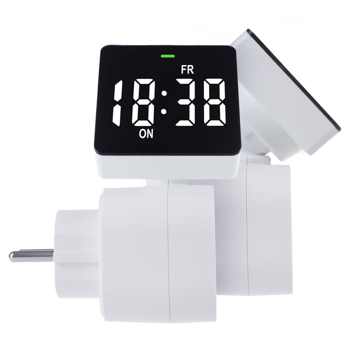 Interruttore orario digitale GreenBlue - timer, carico massimo 16A, IP20, GB610 E