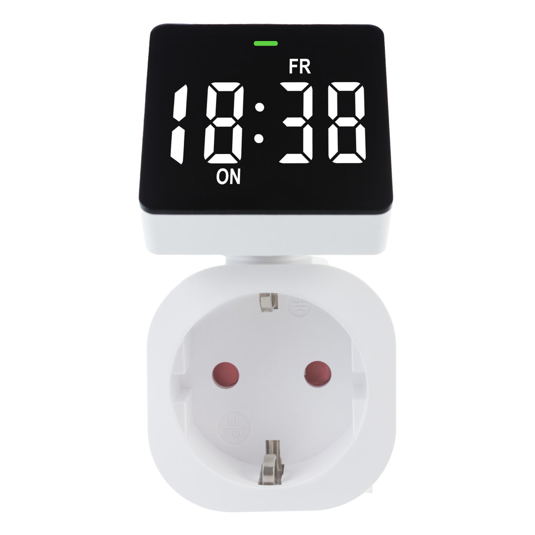 Interruttore orario digitale GreenBlue - timer, carico massimo 16A, IP20, GB610 F