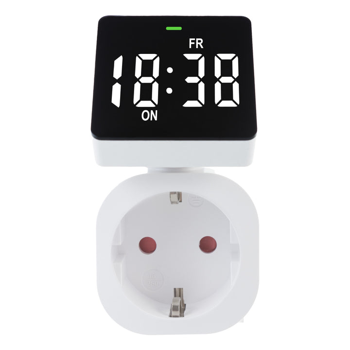 Interruttore orario digitale GreenBlue - timer, carico massimo 16A, IP20, GB610 F