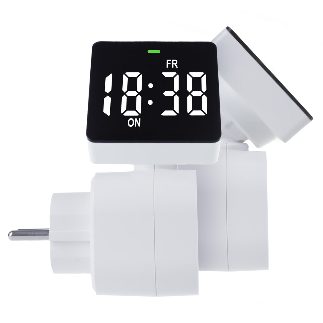 Interruttore orario digitale GreenBlue - timer, carico massimo 16A, IP20, GB610 F