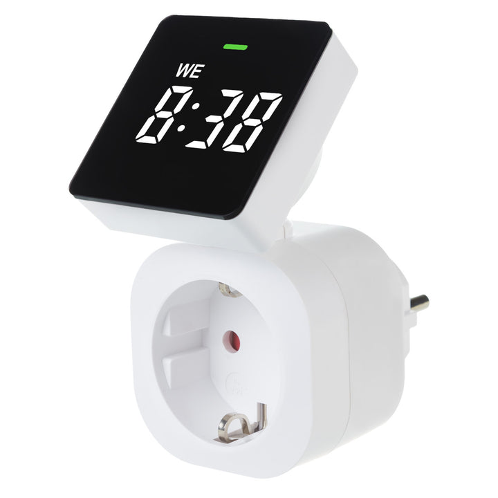 Interruttore orario digitale GreenBlue - timer, carico massimo 16A, IP20, GB610 F
