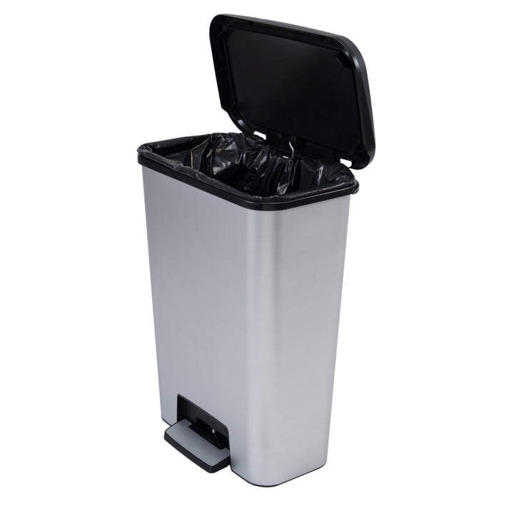 Cestino Curver, Compatta con pedale, capacità 50, inox