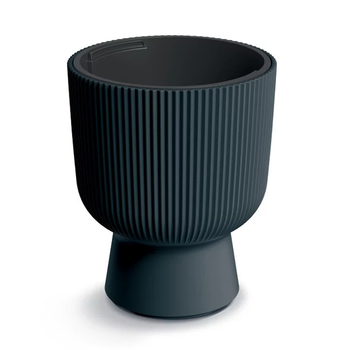 Prosperplast Milly vaso da fiori di design Design moderno a cilindro con inserto per piante, per uso interno ed esterno, resistente al gelo, al calore e ai raggi UV Antracite, ⌀ 390 mm