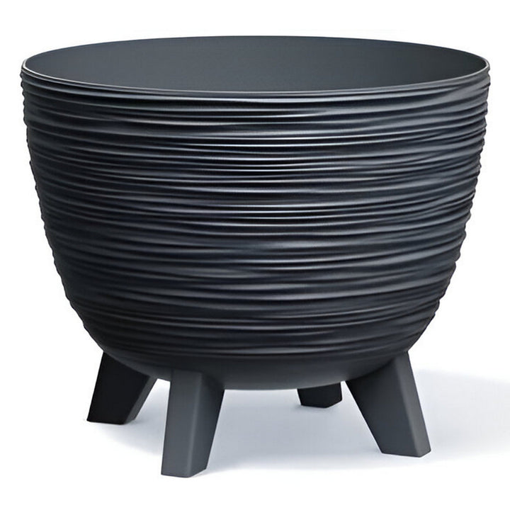 Vaso da fiori Prosperplast Furu, fioriera con piedini, vaso per piante, antracite resistente ai raggi UV, ⌀ 290 mm
