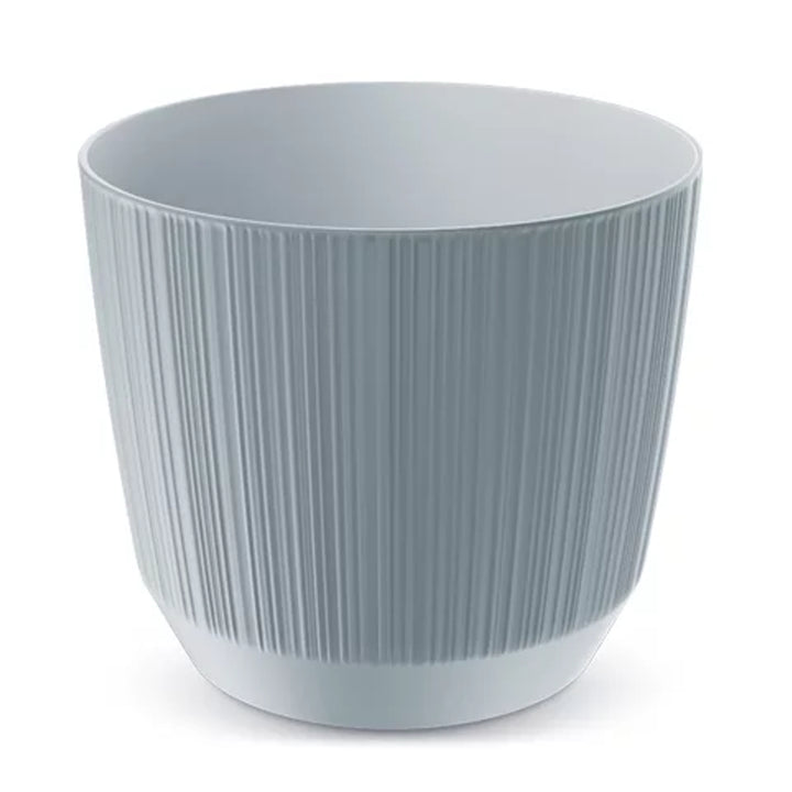 Prosperplast vaso da fiori Ryfo, vaso moderno per piante da interno ed esterno, resistente ai raggi UV, grigio chiaro, ⌀ 88 mm