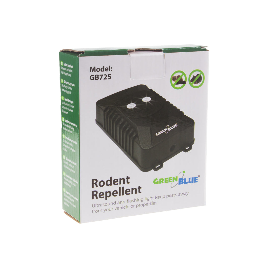 GreenBlue GB725 deterrente per roditori e martore con ultrasuoni e luci LED