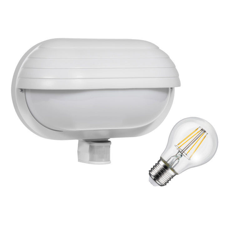Apparecchio a parete Maclean, con sensore PIR, max. 60W, 180°, MCE33 W + LED 6W